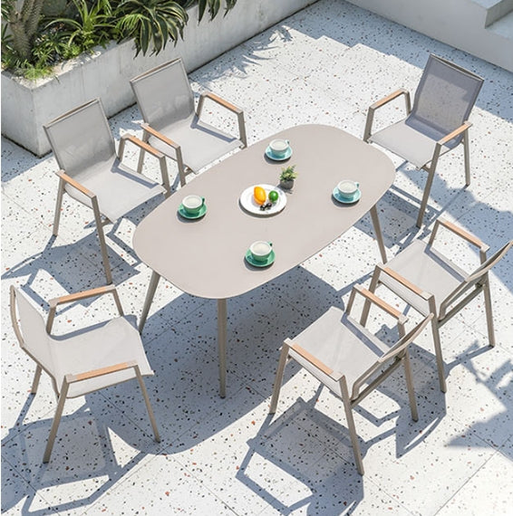 Kaitlyn L08 Outdoor Dining Chair Table Set