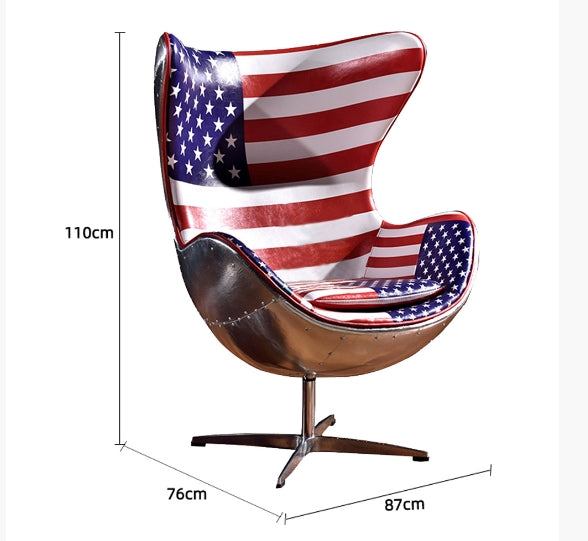 Fawkes Aviator Office Chair, Aluminium Shell