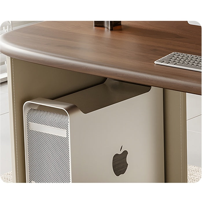 Simao Office Desk With Storage Drawers, Solid Wood-Rit Concept-Rit Concept