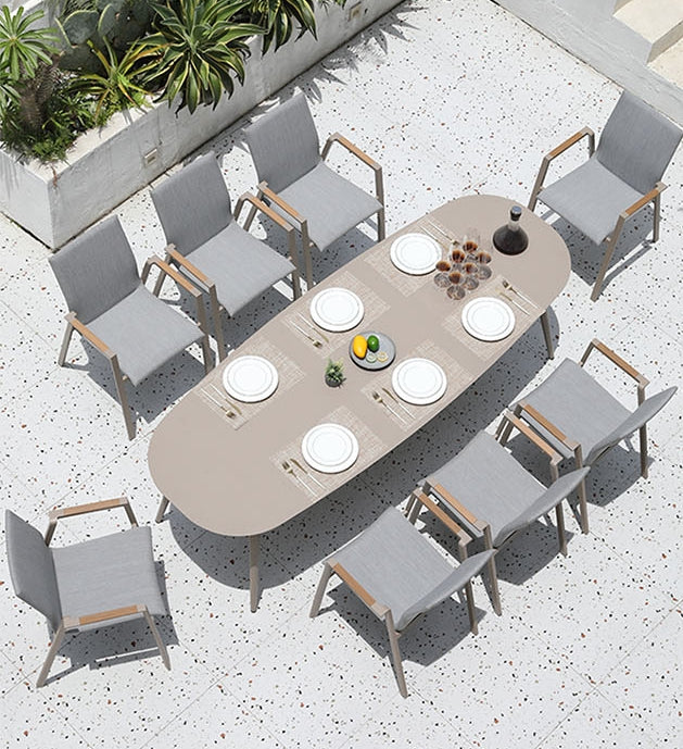 Kaitlyn L08 Outdoor Dining Chair Table Set