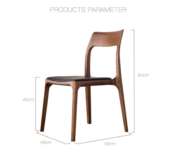 Hansel CH3 Solid Wood Dining Chair, Dark Oak-Rit Concept-Rit Concept