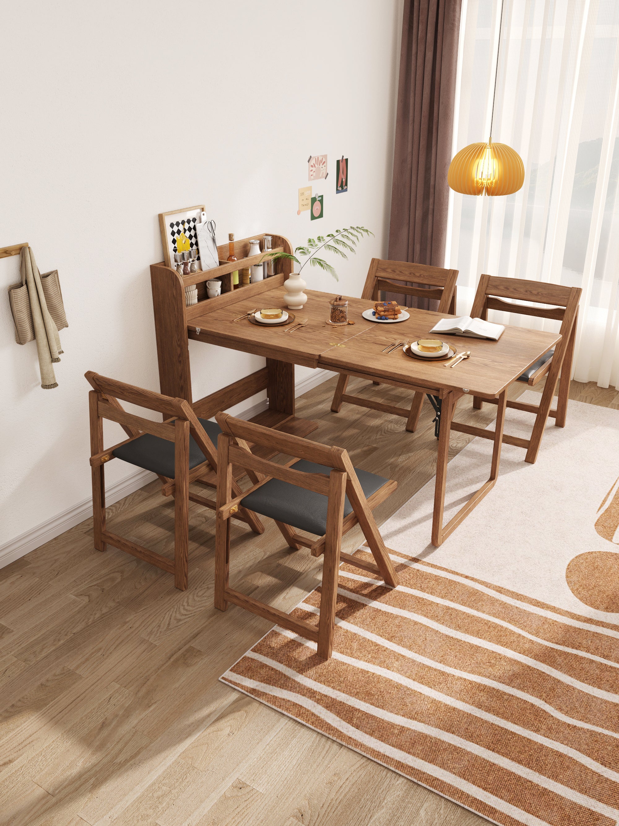 Atos Folding Dining Table, Wood-Ritconcept-Rit Concept