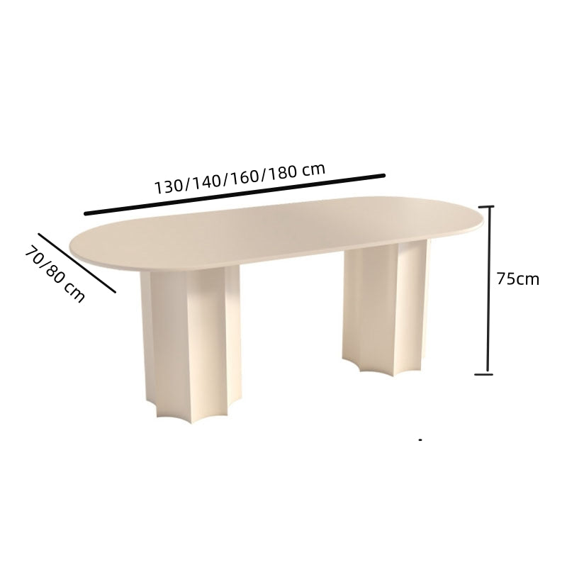 Nordic Style Dining Table Combination, White-Ritconcept-Rit Concept