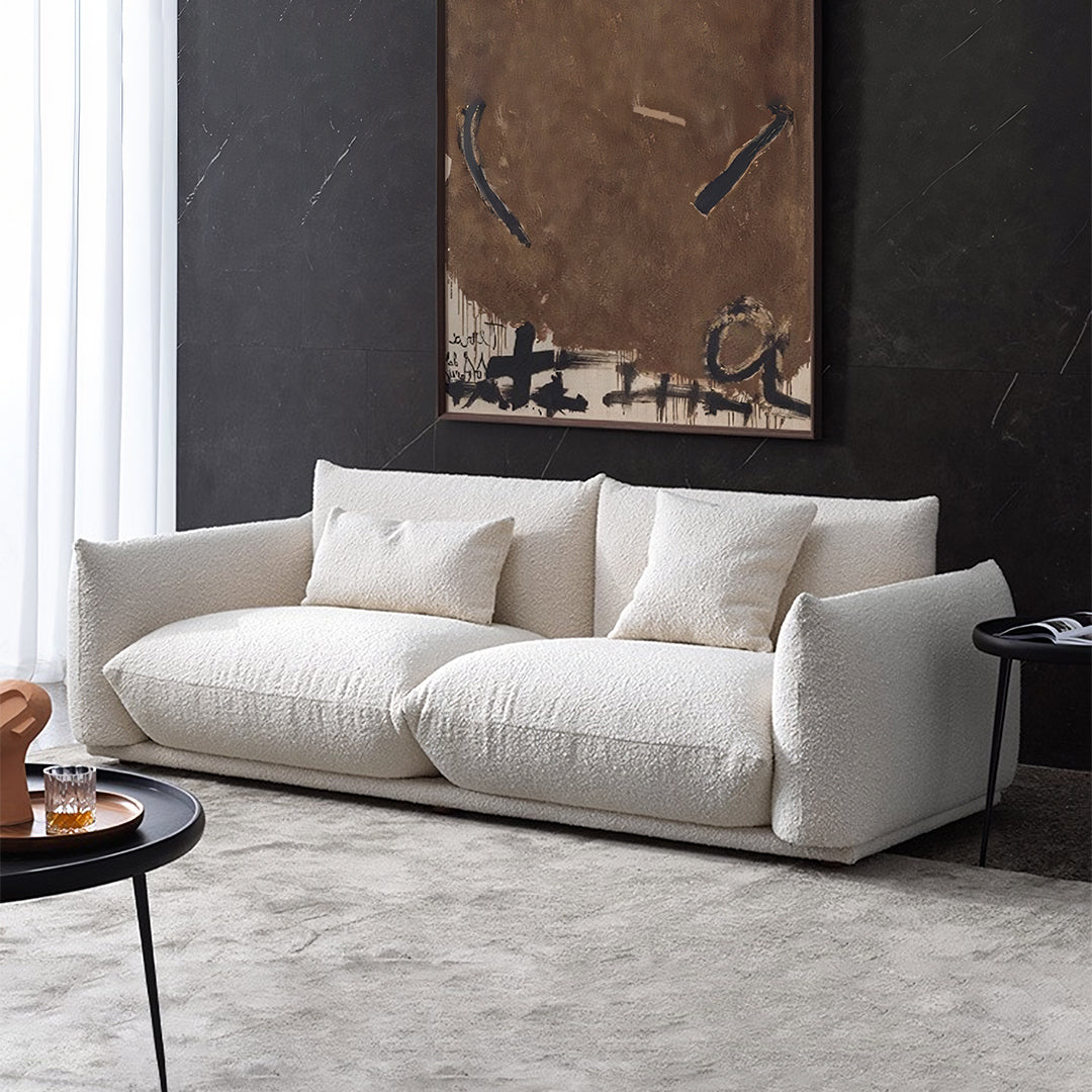 Tate Two Seater, Three Seater Sofa, Boucle Or Velvet, White-Rit Concept-Rit Concept