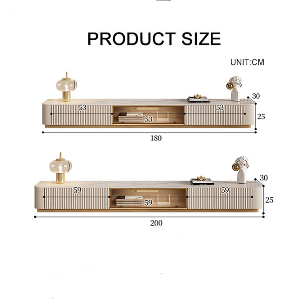 Anastasia TV Stand, Sintered Stone