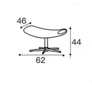 Imola Chair And Ottoman, Brown with Star Base