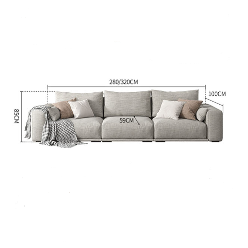 Koch Three Seater Sofa, Three Seater Corner Sofa, Linen