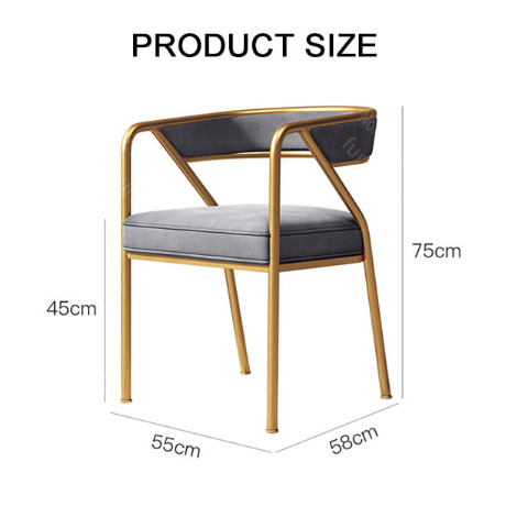 Dwight Dining Chair, Gold Legs