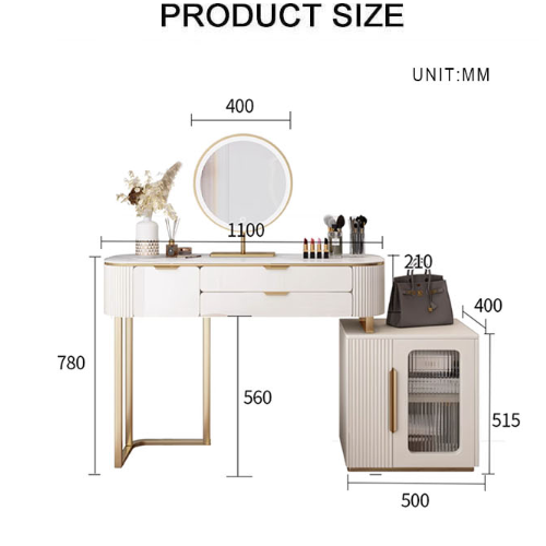 Hines Dressing Table with Mirror-Rit Concept-Rit Concept