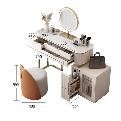 Hines Dressing Table with Mirror-Rit Concept-Rit Concept