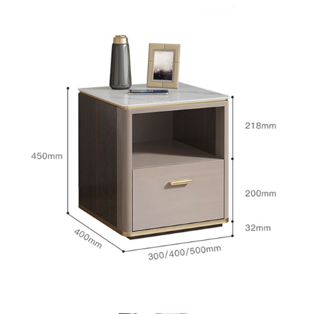 Julian Bedside Table, Light Khaki-Ritconcept-Rit Concept