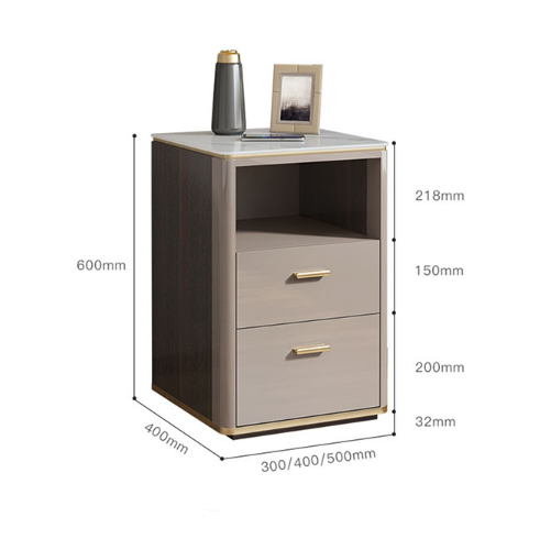 Julian Bedside Table, Light Khaki-Ritconcept-Rit Concept