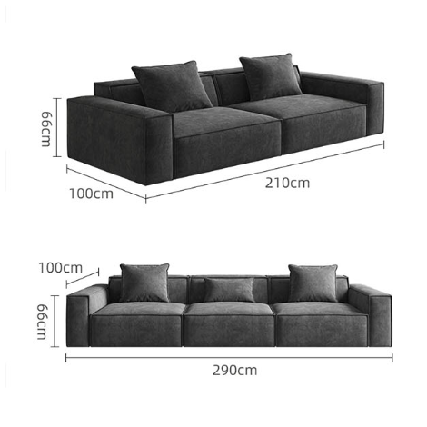 Hoshi HB12 Two Seater Sofa, Three Seater Sofa, Leathaire