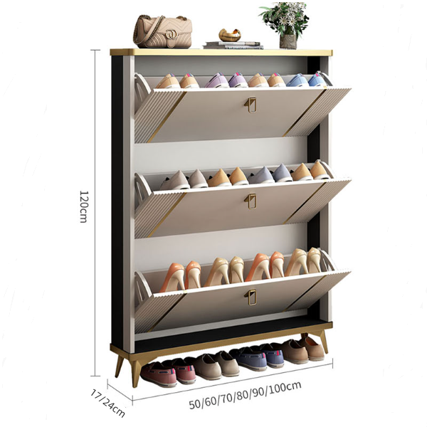 Ayling Shoe Storage, White and Grey-Rit Concept-Rit Concept