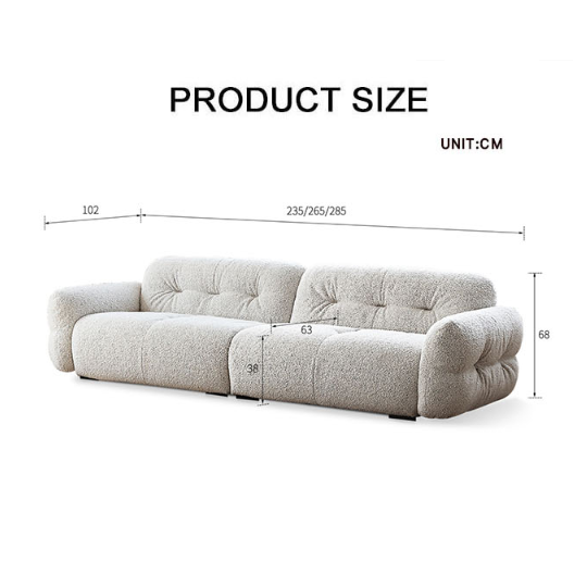 Hilda Two Seater,Three Seater Sofa, Linen, Off White-Rit Concept-Rit Concept