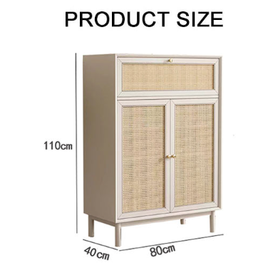 Dederick Rattan Shoe Storage With Drawer-Rit Concept-Rit Concept