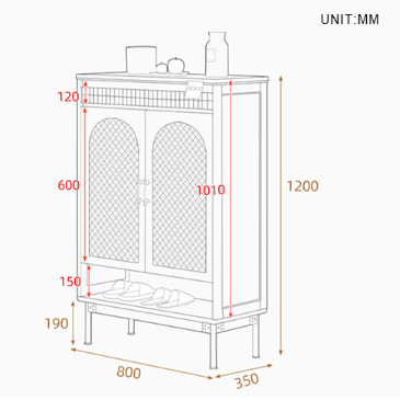 Levy Shoe Storage, Rattan