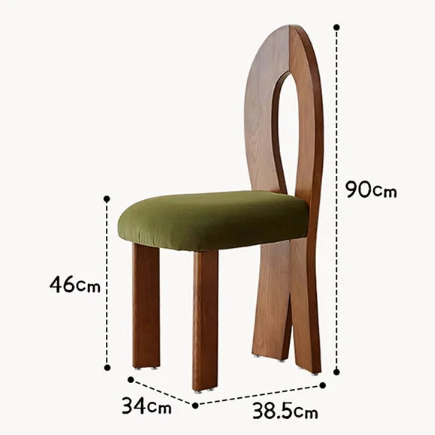 Caradoc Mermaid Dining Chair, Oak & Velvet