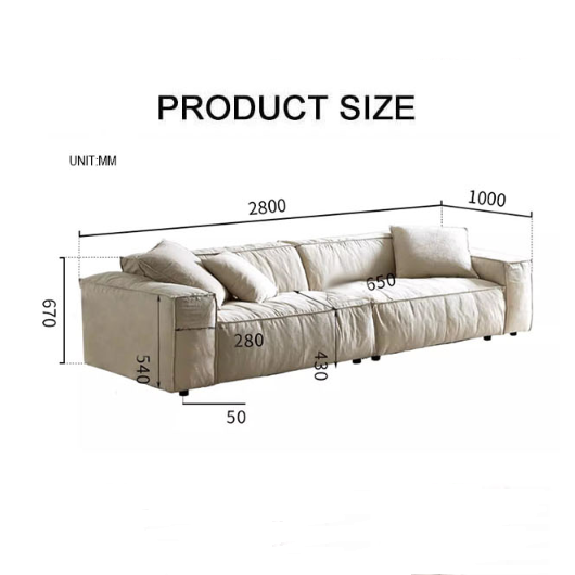 Dino Two Seater Sofa, Cotton Linen