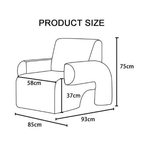 Giacinta 7-Shape Linen Armchair, Single Sofa