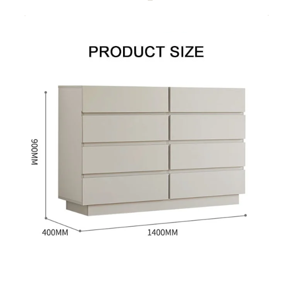 Salome Drawer Cabinet, White-Rit Concept-Rit Concept