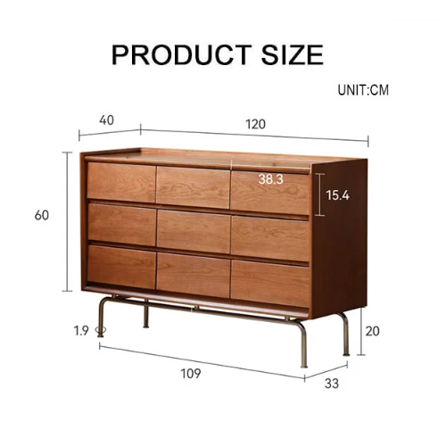 Sam Drawer Cabinet, Cherry Wood-Rit Concept-Rit Concept