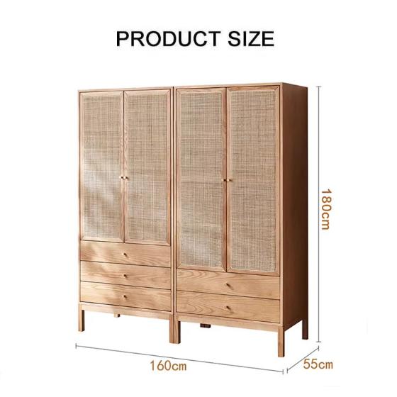 Caden Rattan Wardrobe, Wood-Rit Concept-Rit Concept