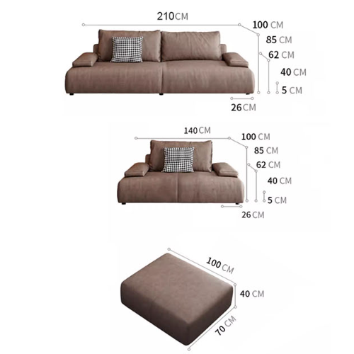 Theodore Tofu Single Seater, Two Seater, Three Seater, Four Seater Sofa, Off White-Rit Concept-Rit Concept