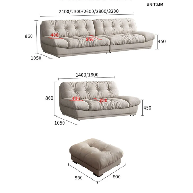 Italian Style Three Seater Sofa and Ottoman, Velvet