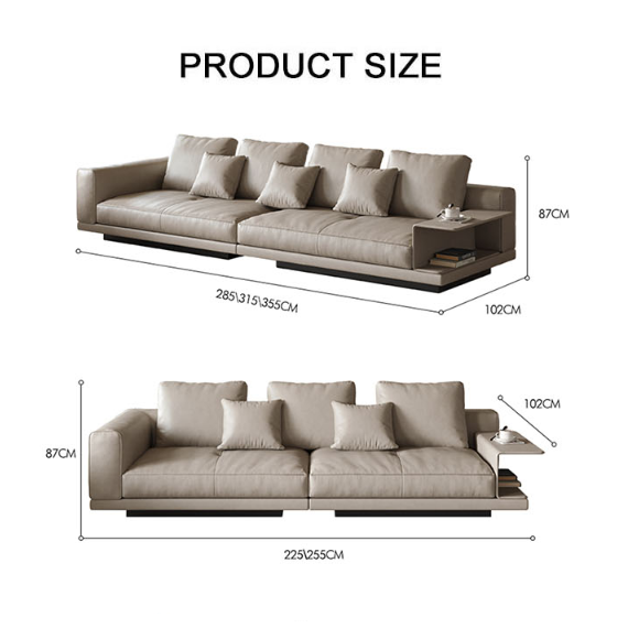 Gail Three Seater, Four Seater Sofa With Storage, Real Leather-Rit Concept-Rit Concept