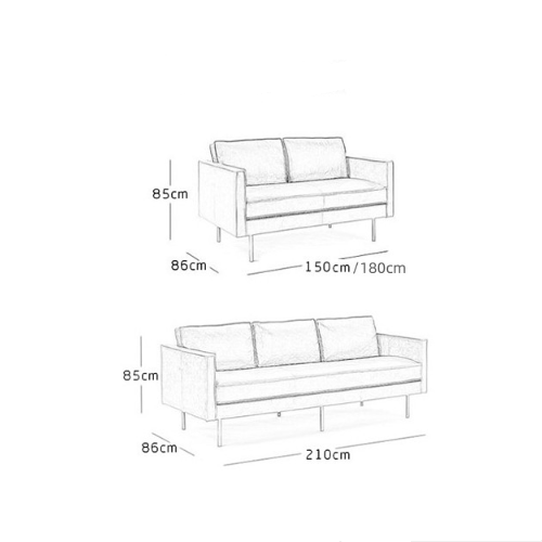 Baxter Three Seater, Real Leather For Clearance-Sofas-Rit Concept-Rit Concept