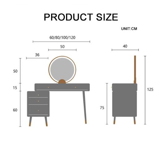 Aditya Dressing Table With Stool