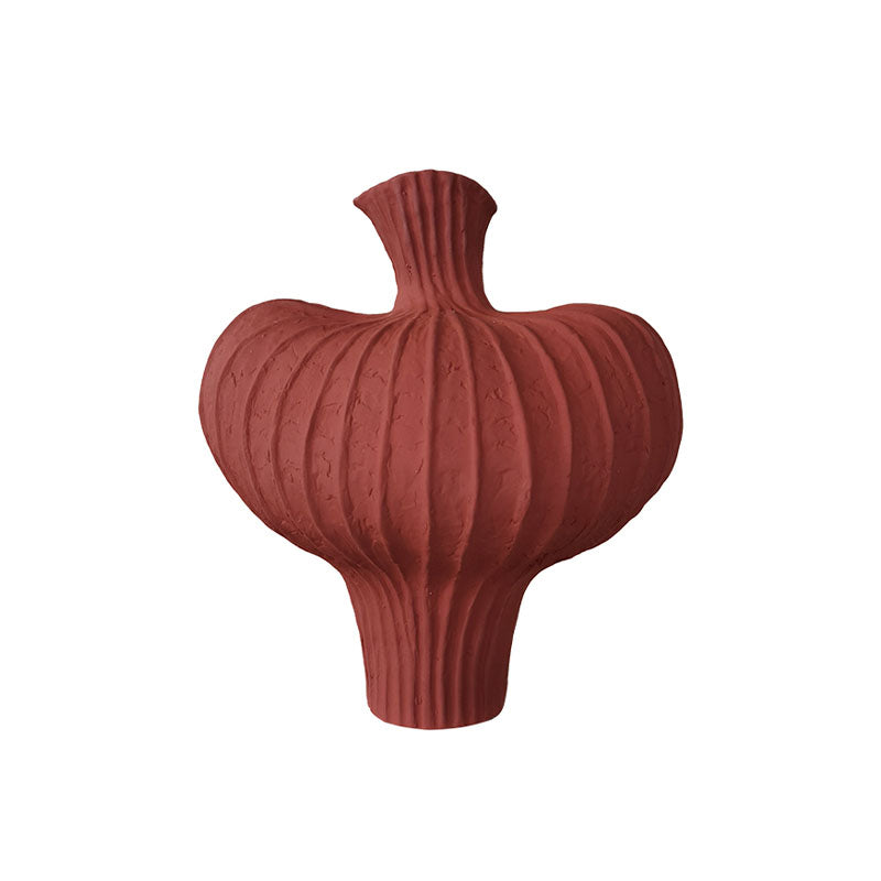 Shaped Ceramic Vase, Red｜Rit Concept