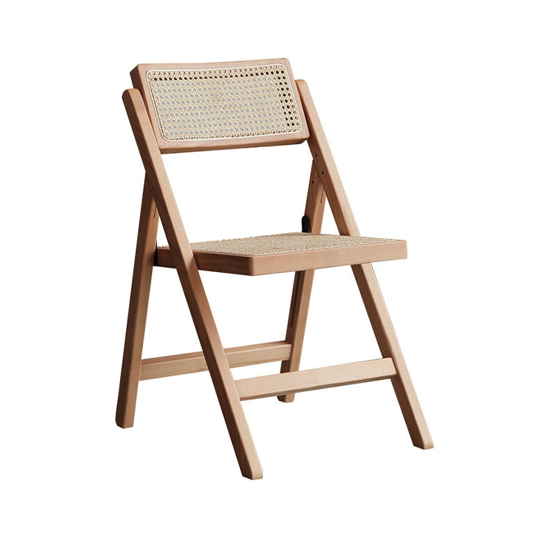 Silvia Foldable Rattan Dining Chair, Ash Wood｜Rit Concept