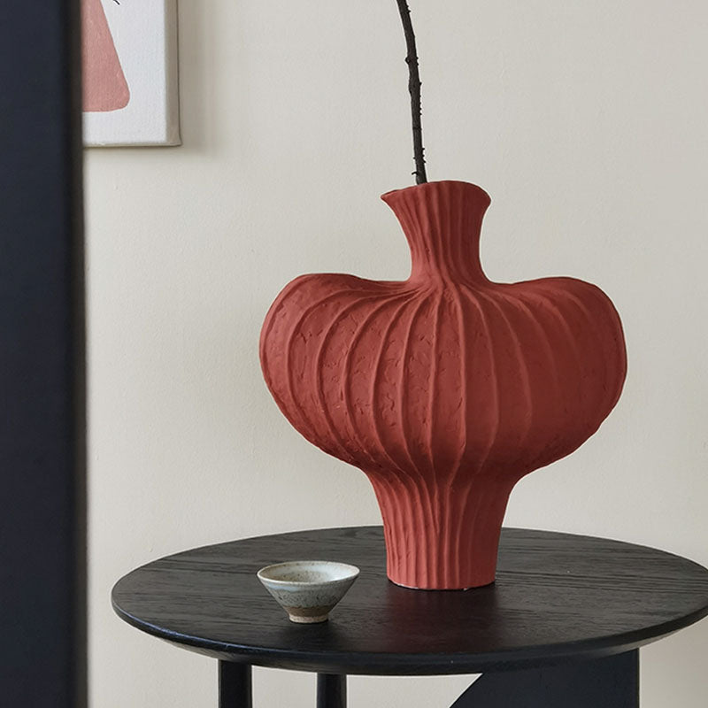 Shaped Ceramic Vase, Red｜Rit Concept