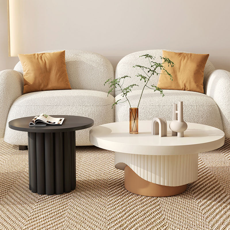 Cecily Living Room Set Round Nesting Coffee Table Set｜Rit Concept