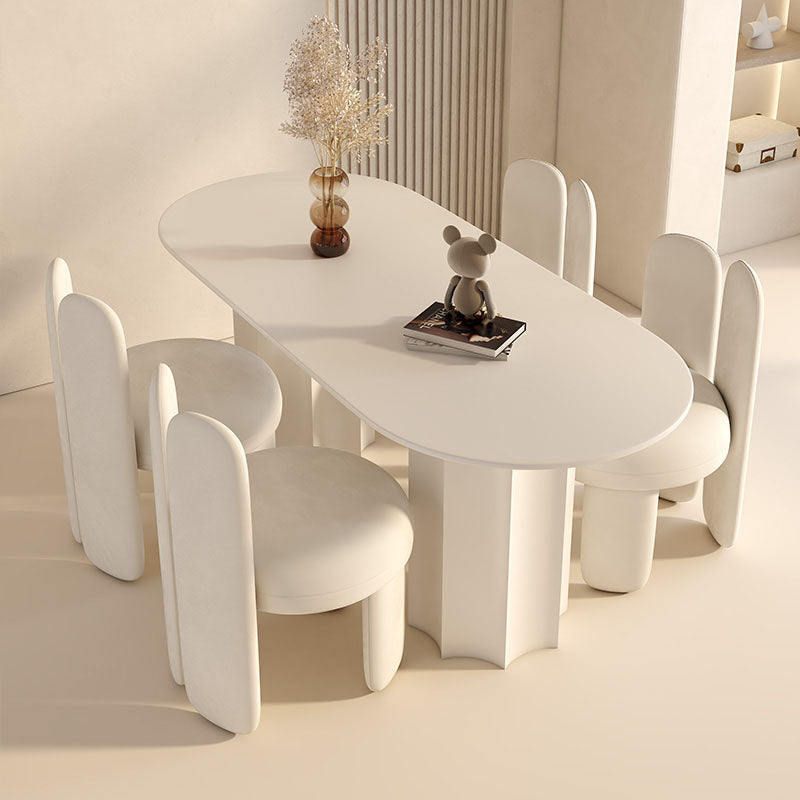 Nordic Style Dining Table Combination, White-Ritconcept-Rit Concept