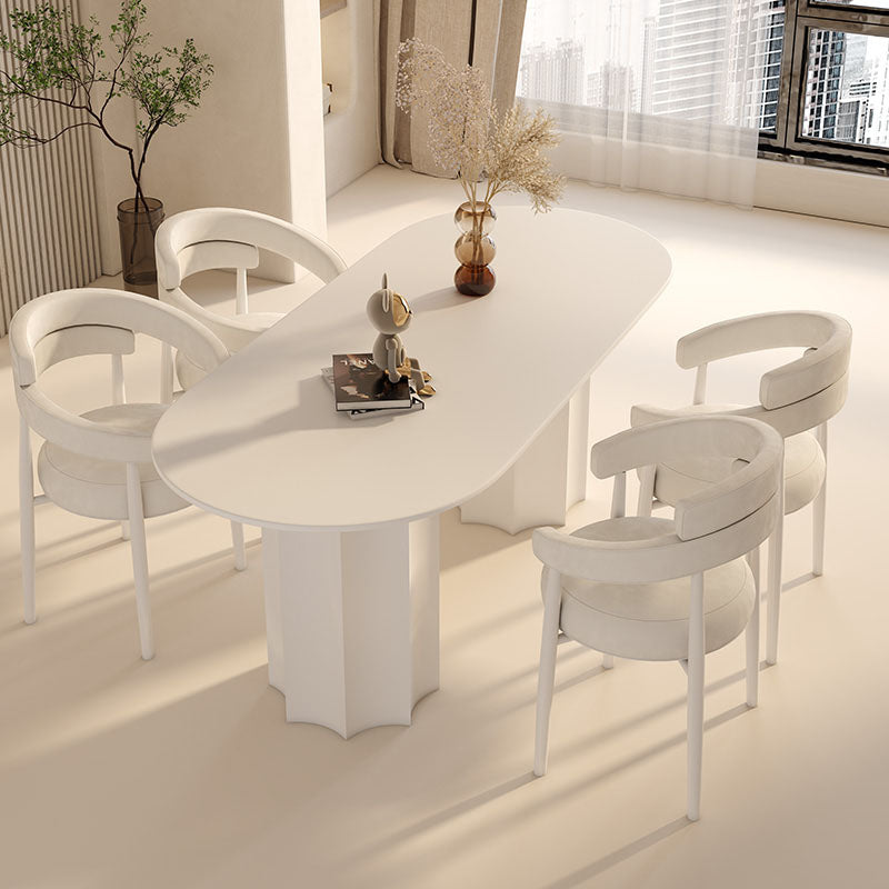 Nordic Style Dining Table Combination, White-Ritconcept-Rit Concept