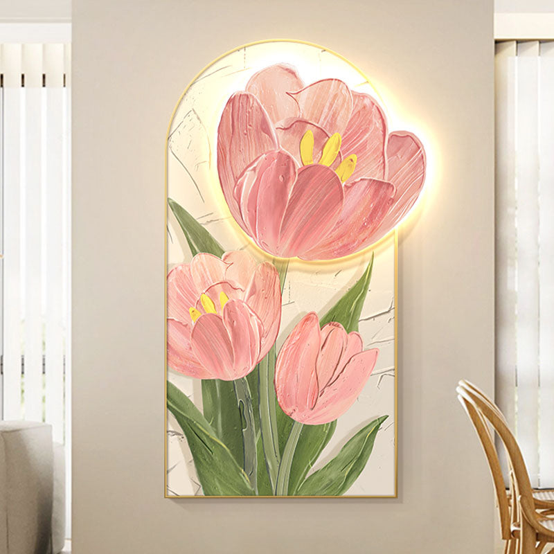 Luminous Tulip Mural Wall Art With Light｜Rit Concept