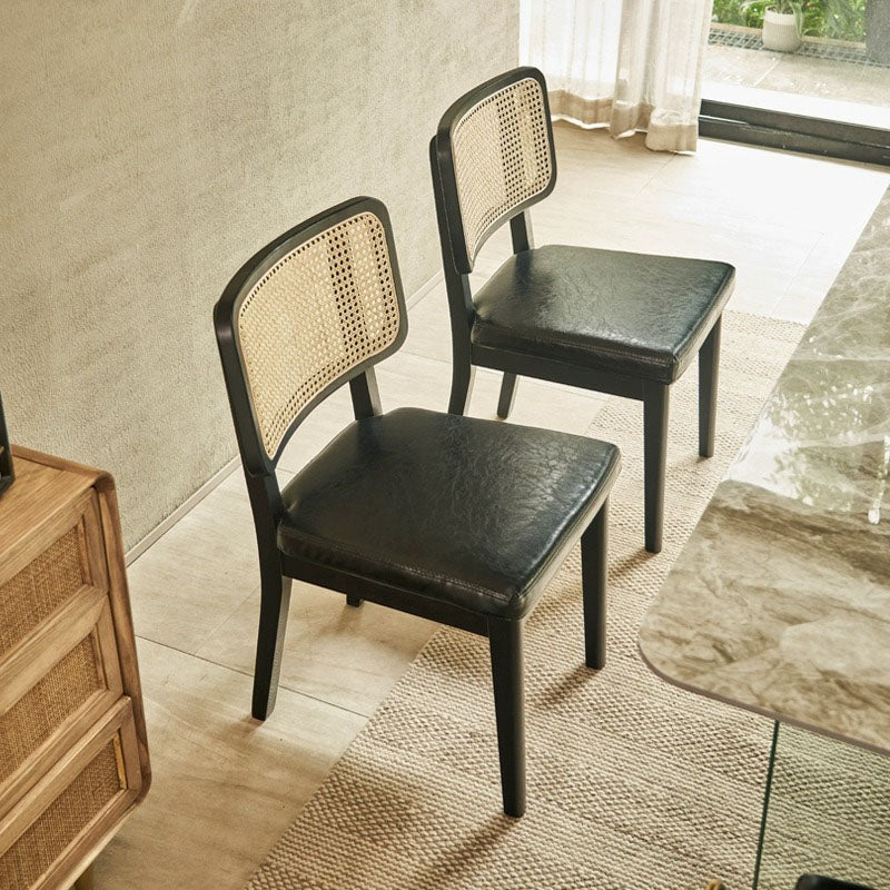 Cassie Black Dining Chair, Wood & Leather｜Rit Concept