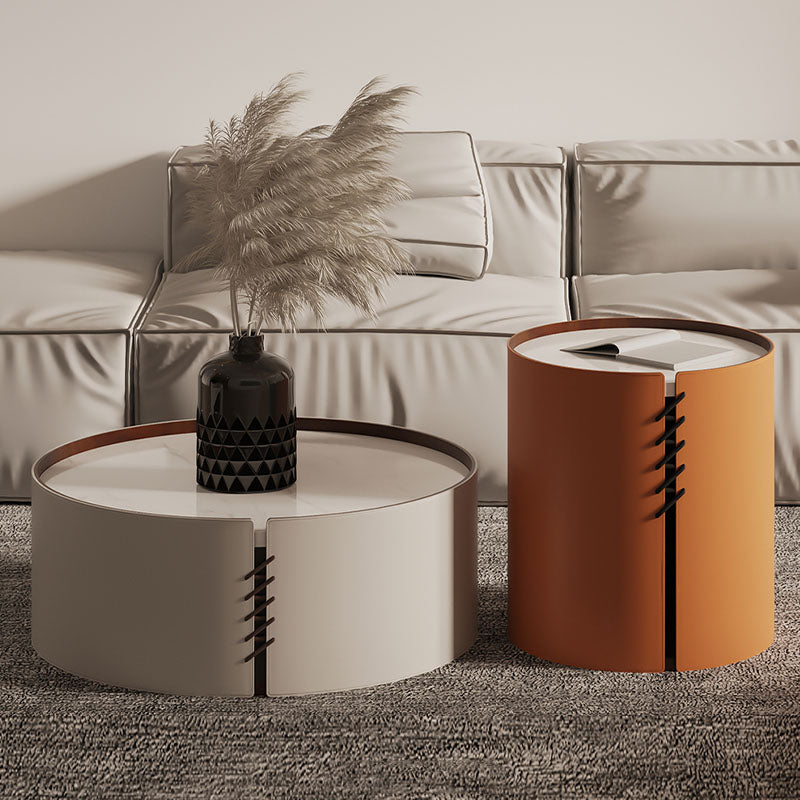 Flo Coffee Table Set, Orange & Grey｜Rit Concept