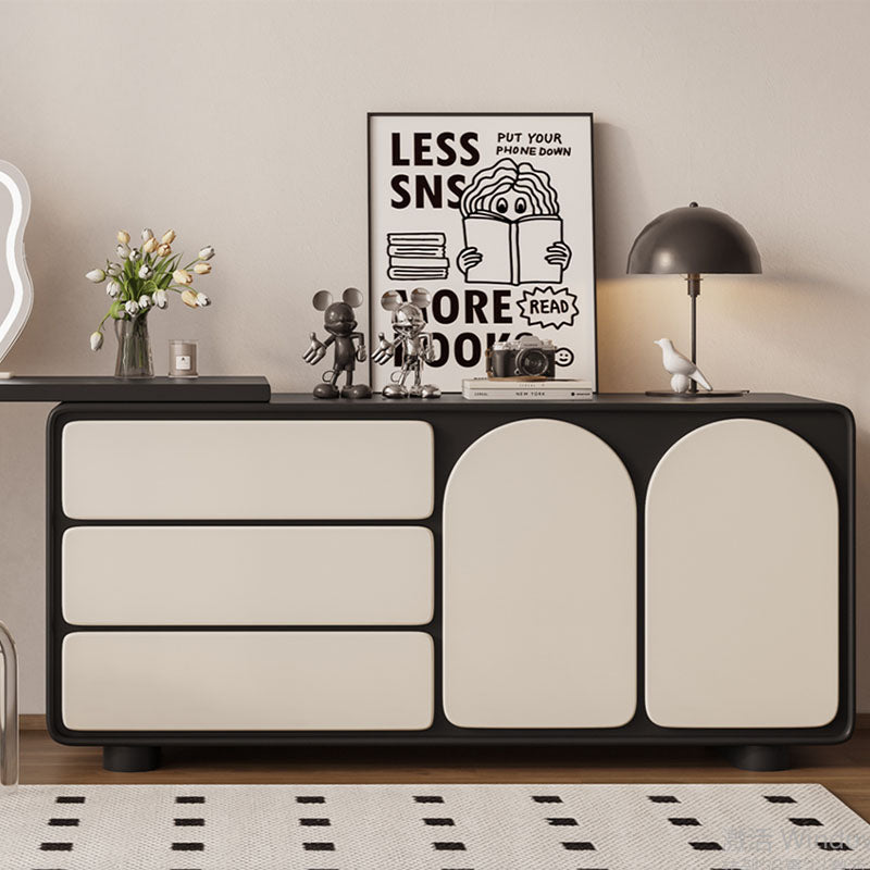 Fannie Dressing Table WIth Sideboard, Black & White｜Rit Concept