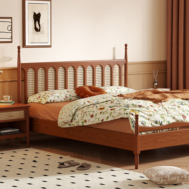 Flora King Size Bed, Cherry Wood