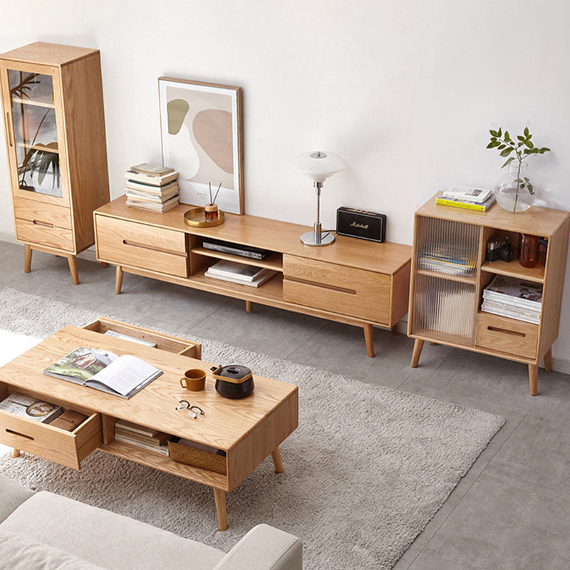 Iris Sideboard with Glass Door and Drawer, Oak｜Rit Concept