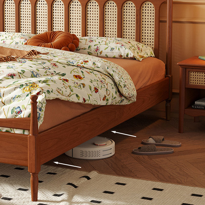 Flora King Size Bed, Cherry Wood