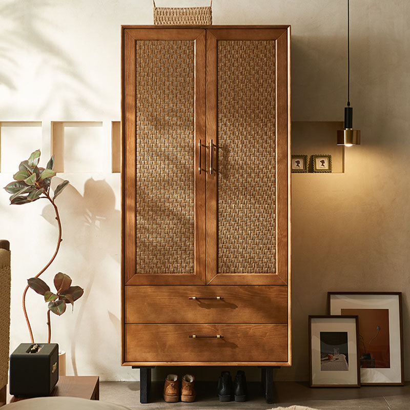 Kaylee Rattan Wardrobe, Wood