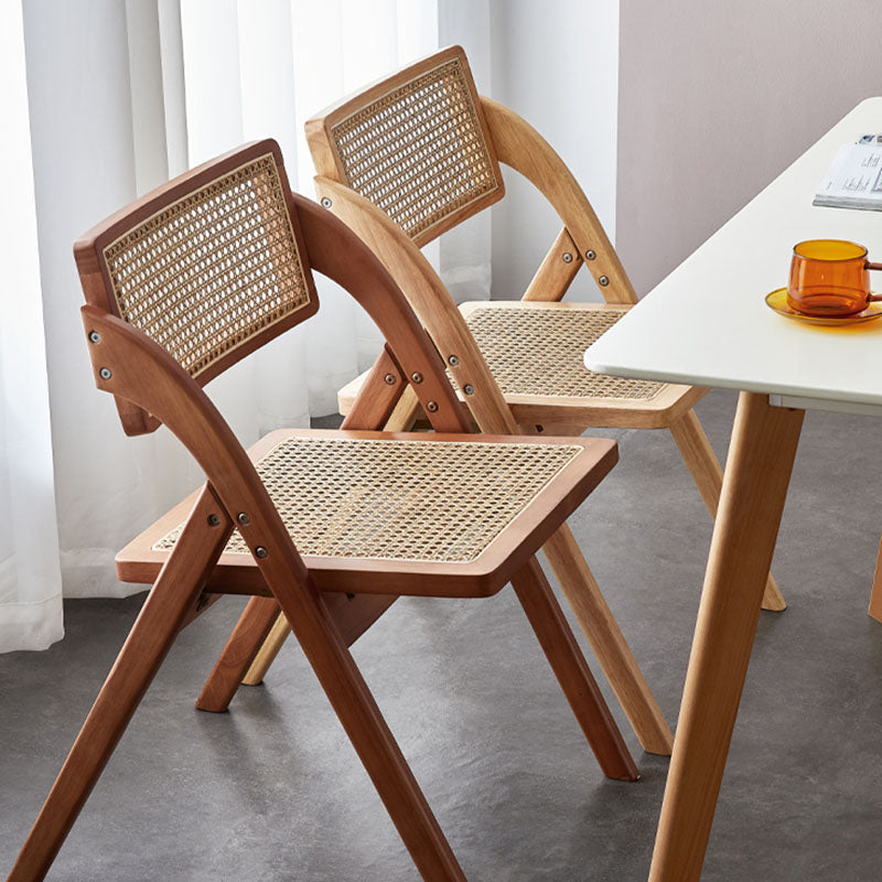 Vera Foldable Rattan Dining Chair, Rubber Wood｜Rit Concept