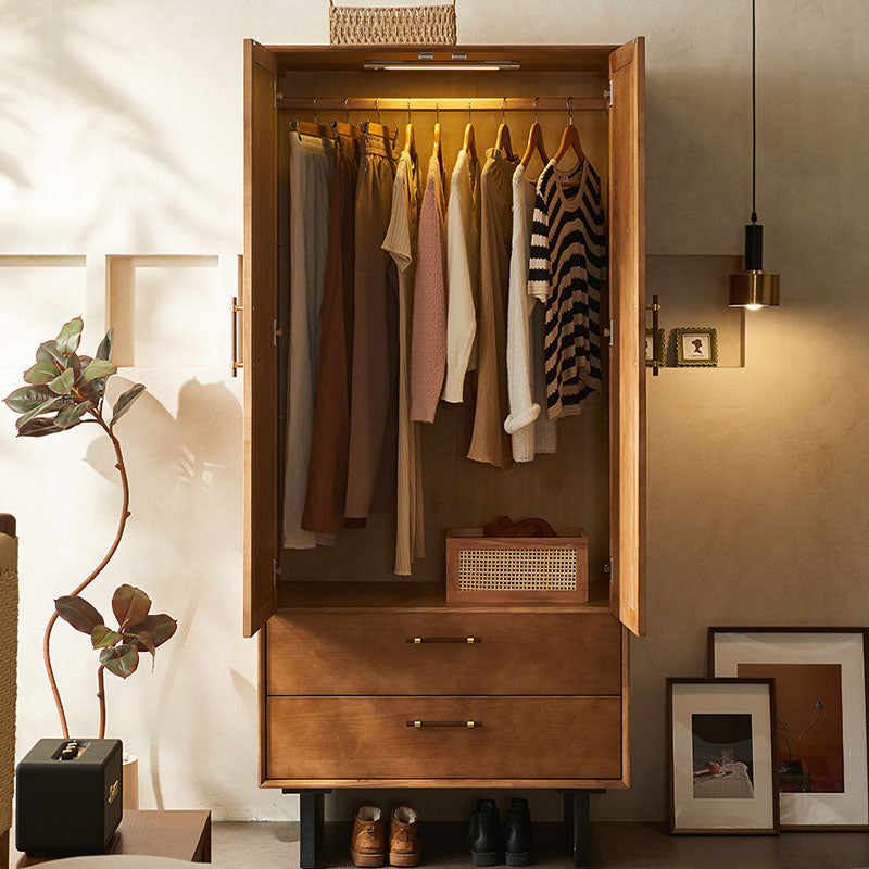 Kaylee Rattan Wardrobe, Solid Wood-Rit Concept-Style B-Rit Concept