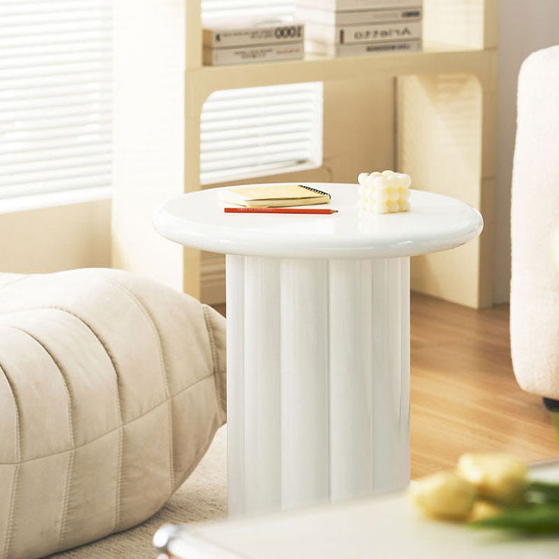 Derek Cylinder Side Table, White｜Rit Concept