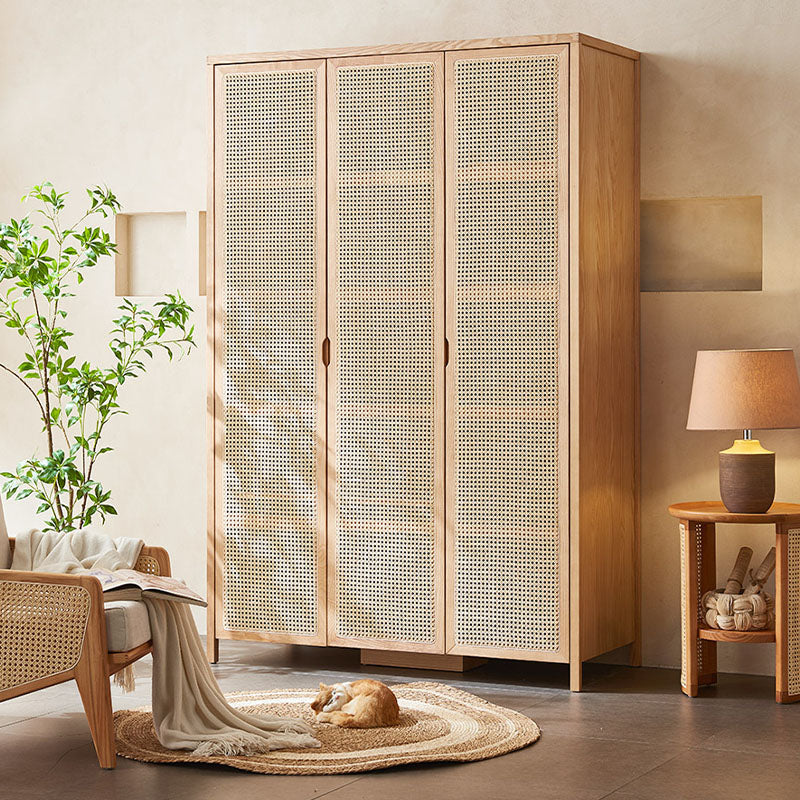 Cameron Rattan Wardrobe, Solid Wood